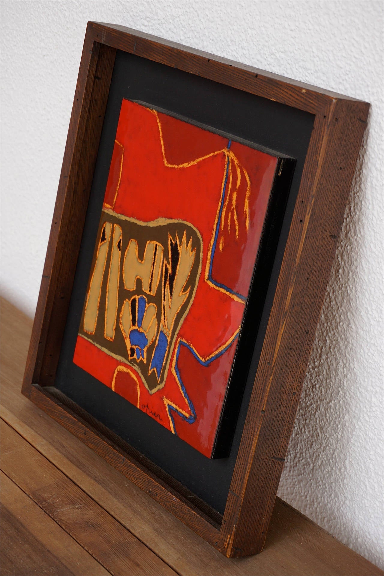 Mary Jane Oshier worked in Denver, Colorado and enjoyed a long and distinguished career in the enamels field. While producing work in other media including watercolor for Mary Jane and ceramics for her husband Ed, their enamels – whether abstract or