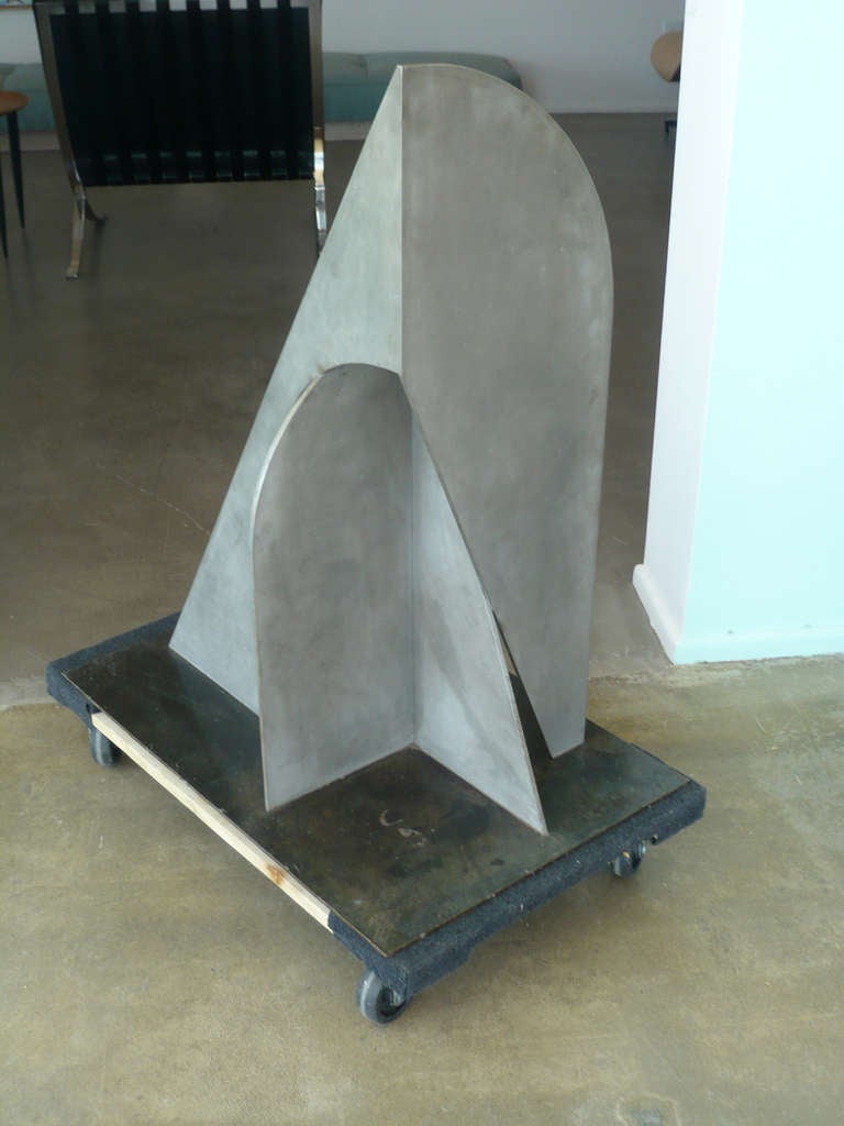 American Abstract Steel Sculpture by Christopher Georgesco, 1978