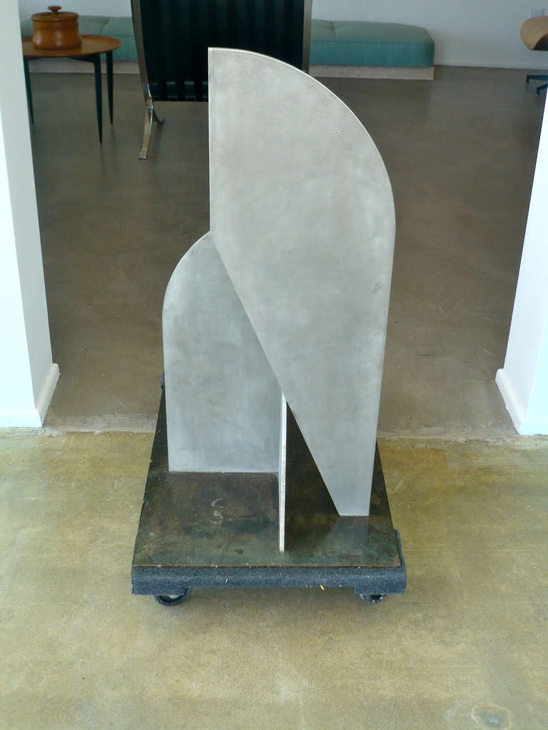 Abstract Steel Sculpture by Christopher Georgesco, 1978 In Excellent Condition In Cathedral City, CA
