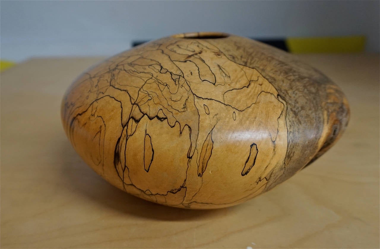 Crafted from spalted sugar maple, similar in style to Moulthroup.