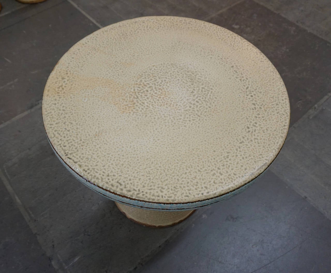 Exceptional Ceramic Table and Stools 2