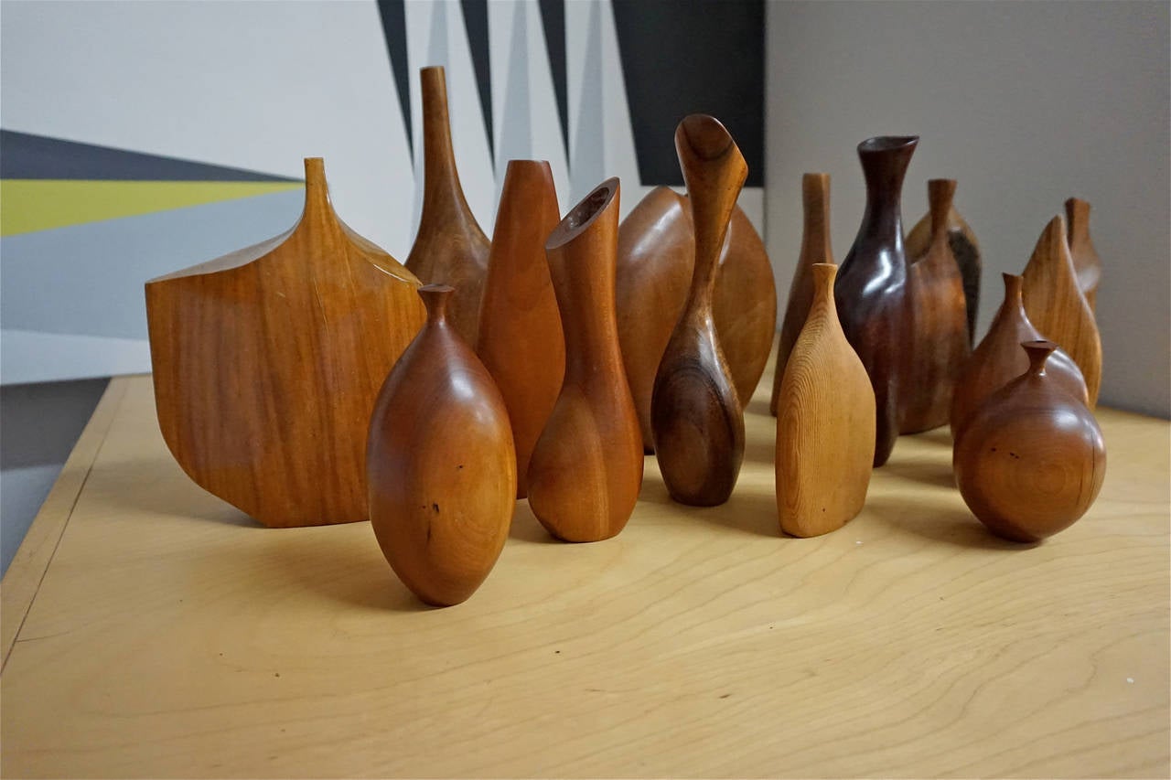 Organic shapes created from a variety of woods; walnut, cherry, rosewood and zebrawood.
Ranging from 11