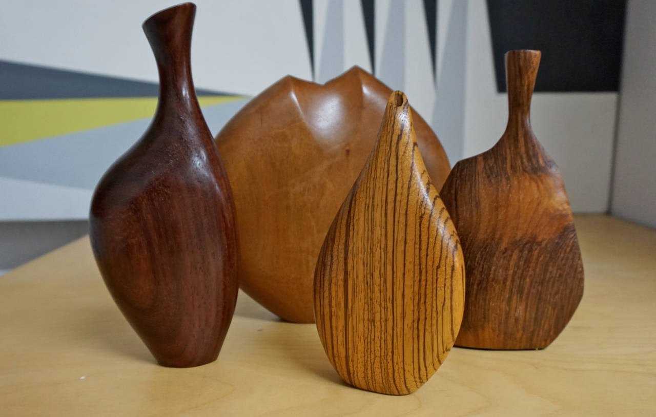 Hand-Crafted Collection of 16 Handcrafted Bud Vases