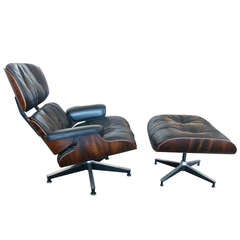 Charles Eames Rosewood Lounge Chair + Ottoman