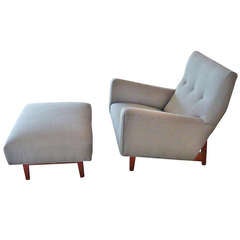 Jens Risom Lounge Chair + Ottoman