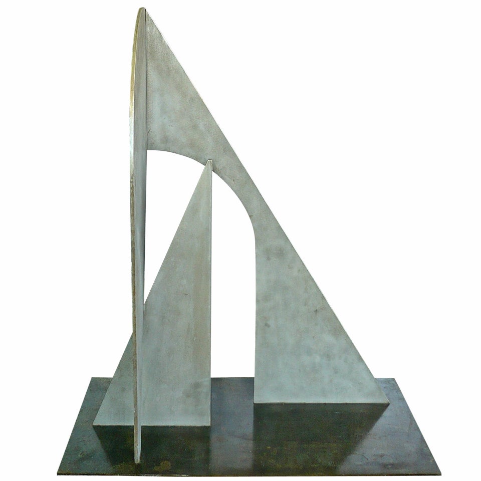 Abstract Steel Sculpture by Christopher Georgesco, 1978