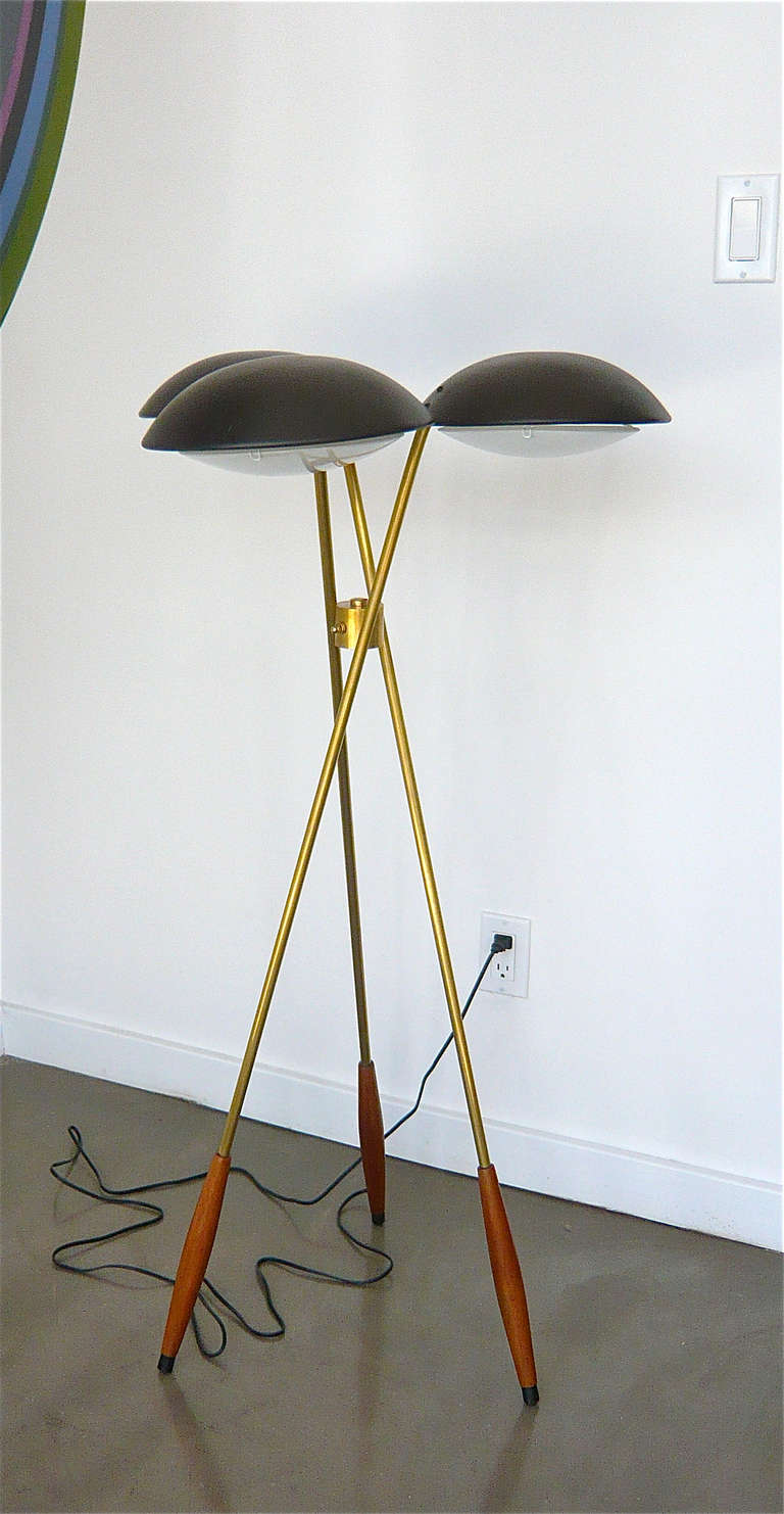 Mid-Century Modern Tripod Floor Lamp by Gerald Thurston