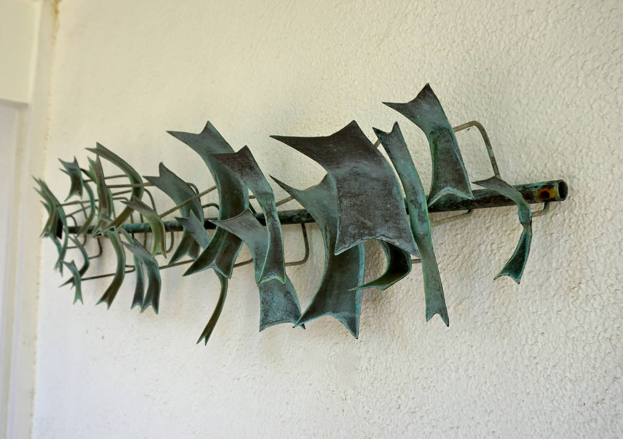 Verdigris Bronze Wall Sculpture