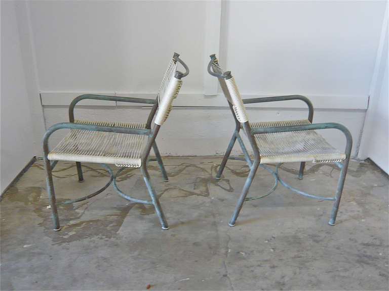 Pair of Bronze Lounge Chairs by Robert Lewis 2