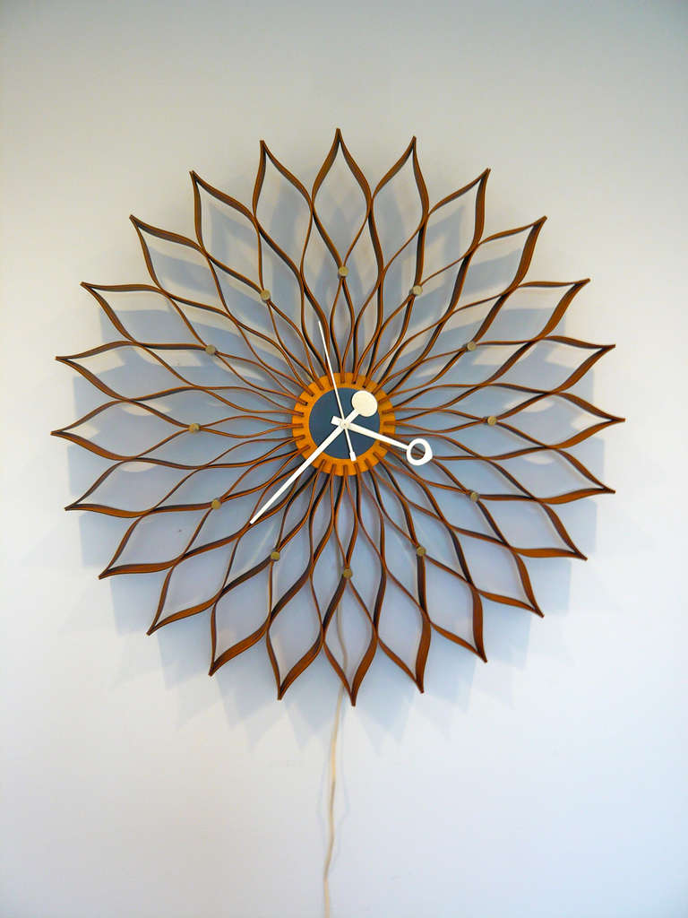 Vintage Sunflower Clock By George Nelson At Stdibs - Vintage Sunflower Clock By George vintage sunflower clock by george nelson at stdibs - vintage sunflower clock by george