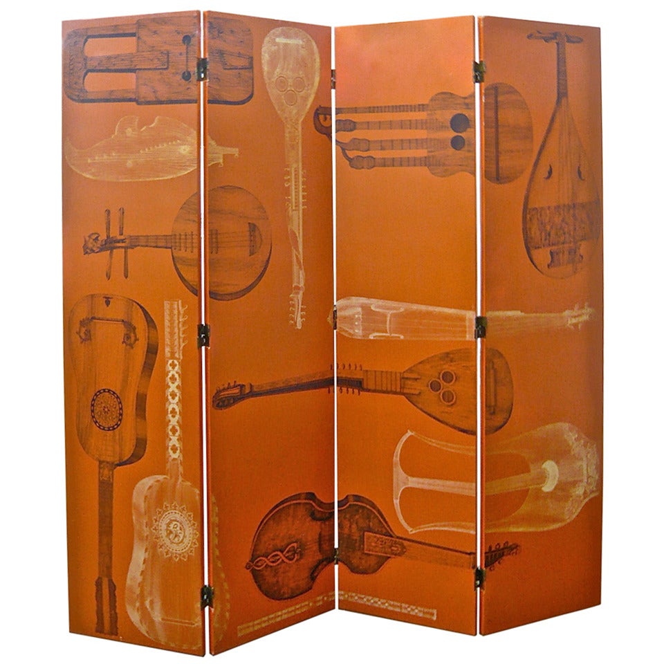 Piero Fornasetti Screen "Strumenti Musicali"