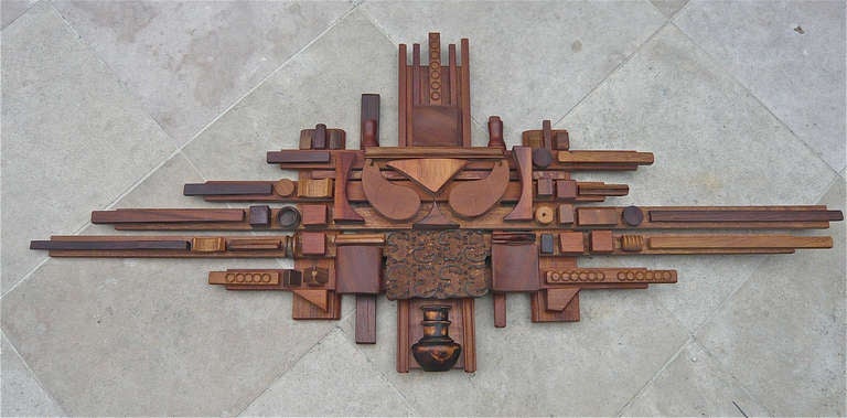American Mabel Hutchinson Abstract Wood Assemblage