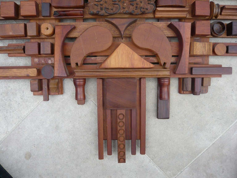 20th Century Mabel Hutchinson Abstract Wood Assemblage