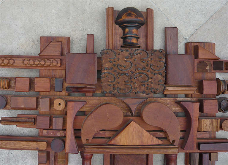 Mabel Hutchinson Abstract Wood Assemblage 1