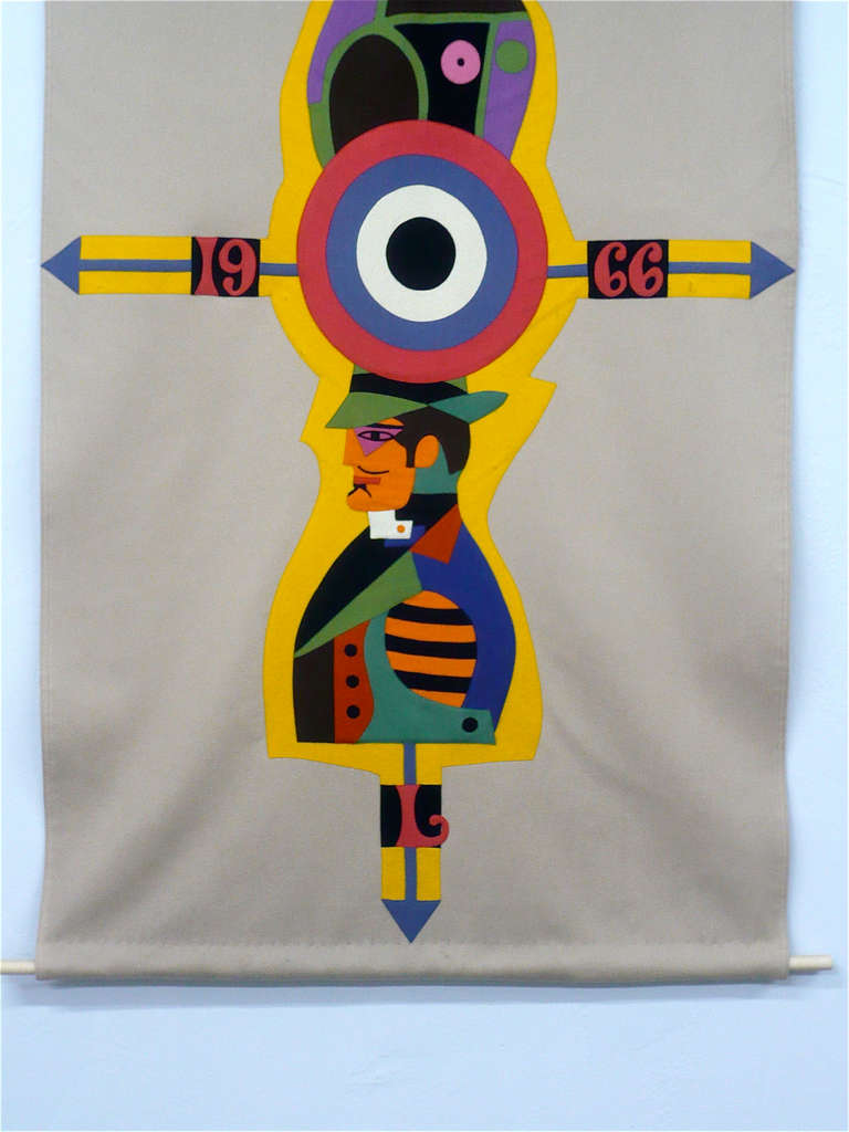 American Felt Tapestry by Richard Lindner, 1966