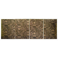 Group of Four Architectural Panels, Deadstock