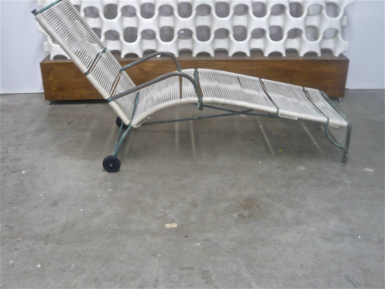 Mid-Century Modern Bronze Chaise Lounge by Robert Lewis