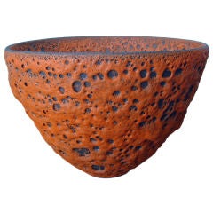 An Orange Ceramic Bowl by Josh Herman
