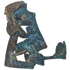 Bronze Abstract Sculpture by Ted Egri