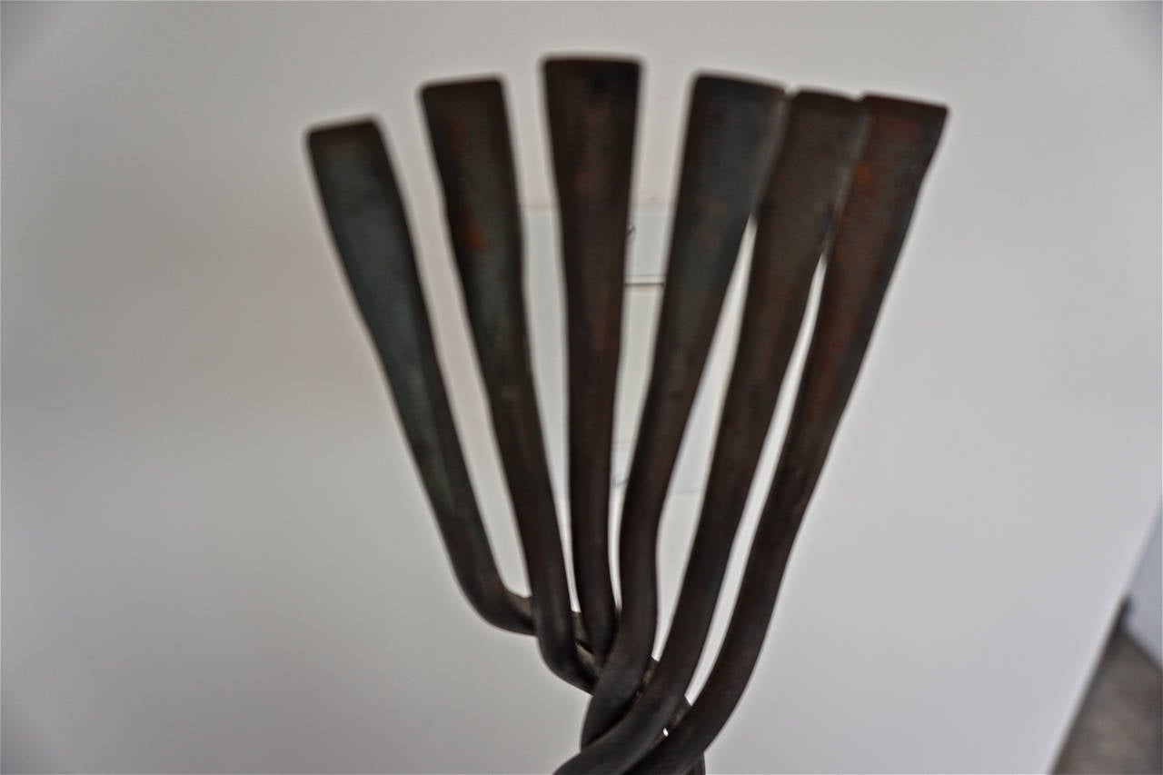 Minimalist Abstract Steel Rod Sculpture In Excellent Condition In Cathedral City, CA