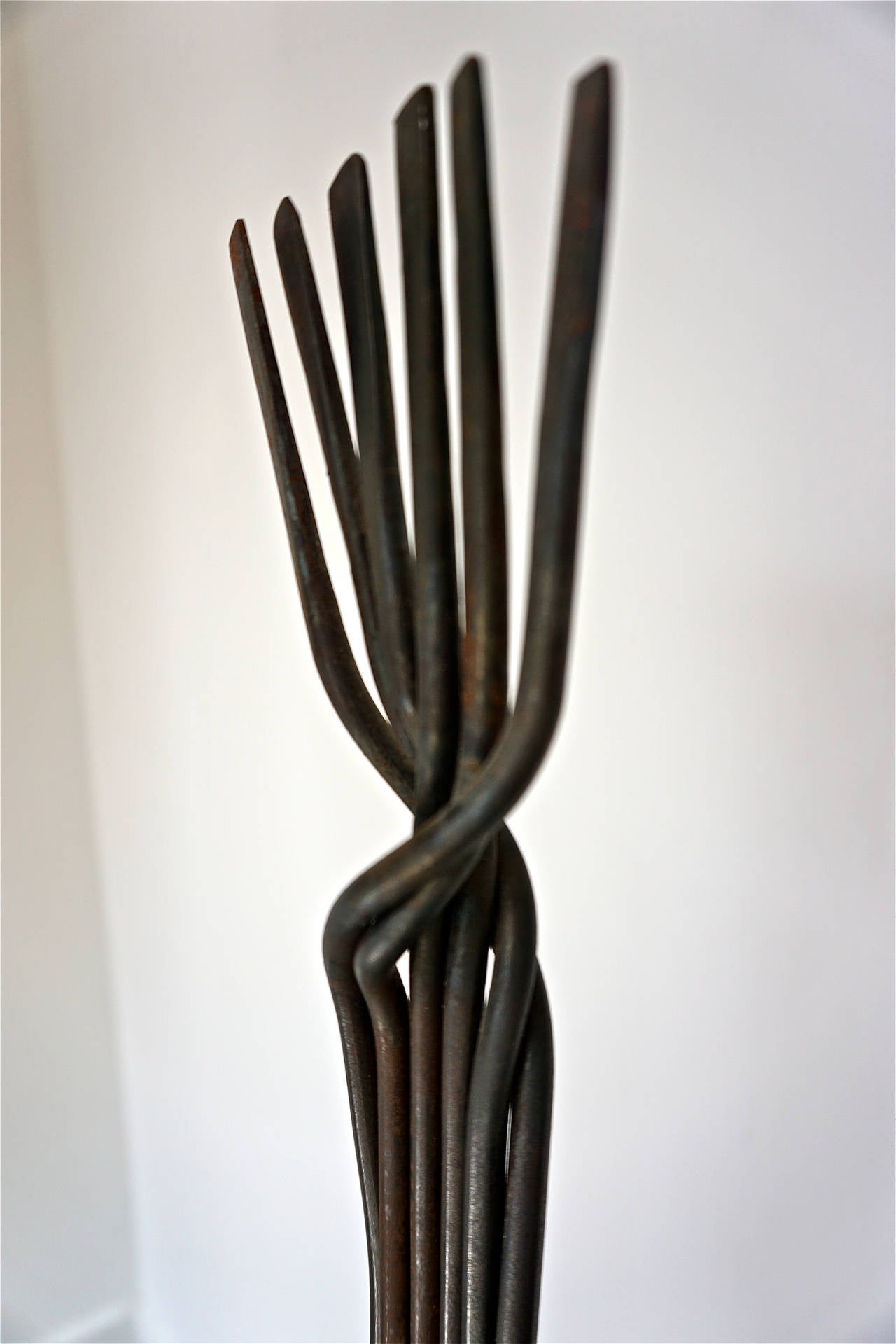 Minimalist Abstract Steel Rod Sculpture 1