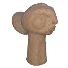 A Modernist Ceramic Female Bust by Paul Bellardo