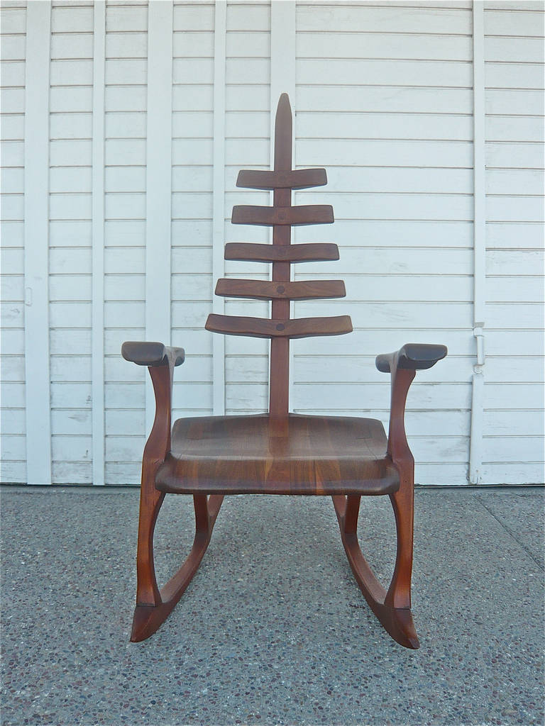 Studio Crafted Rocking Chair by James Camp In Excellent Condition In Cathedral City, CA