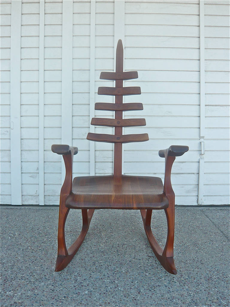 Studio Crafted Rocking Chair by James Camp In Excellent Condition In Cathedral City, CA