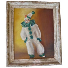 Vintage Clown Painting