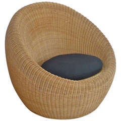 Isamu Kenmochi Rattan Lounge Chair