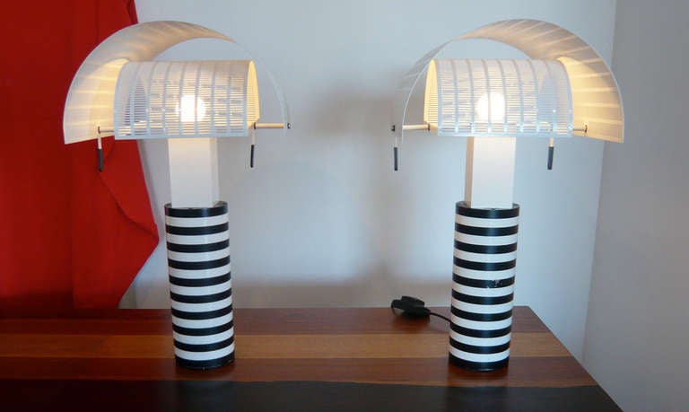 Pair of Mario Botta "Shogun" Lamps