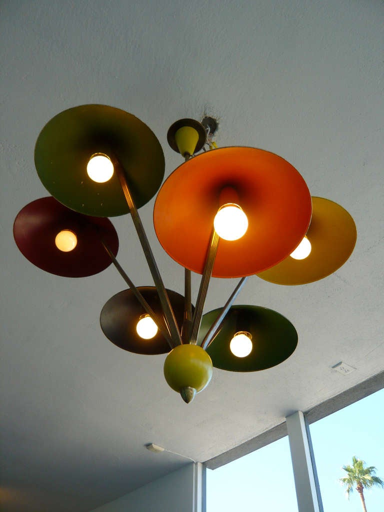 Mid-Century Modern Ceiling Lamp Attributed to Mathieu Mategot