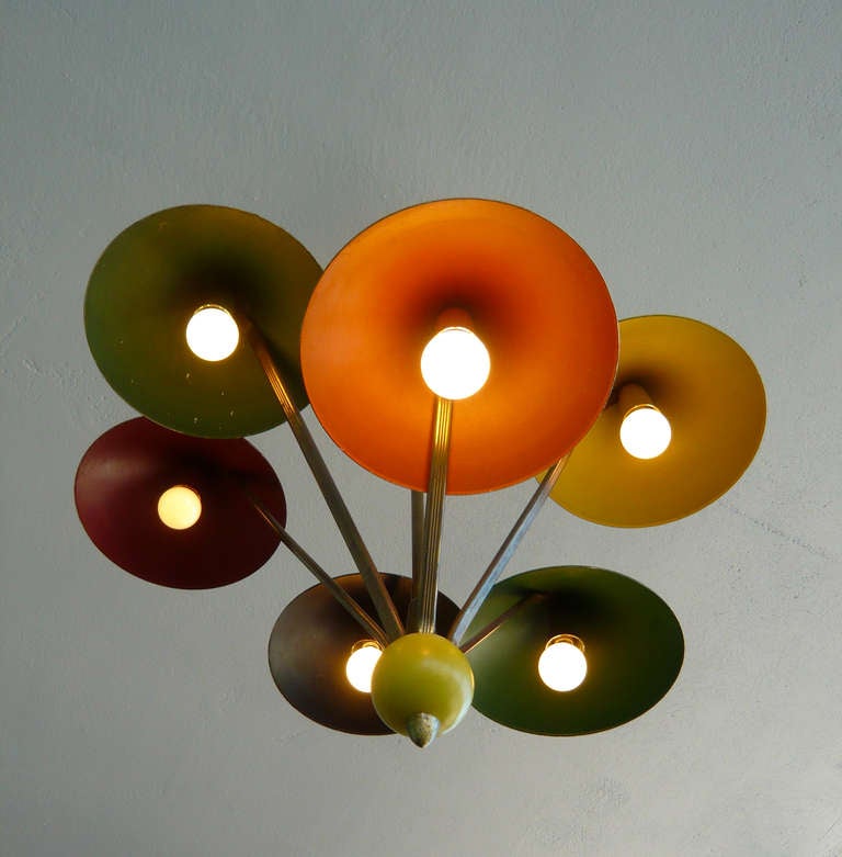 Ceiling Lamp Attributed to Mathieu Mategot 2