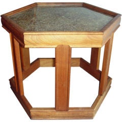 A Hexagonal Side Table by John Keal for Brown Saltman