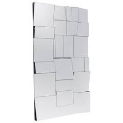 Polished Stainless Steel Op Art Wall Sculpture