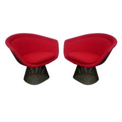 PAIR OF PLATNER LOUNGE CHAIRS FOR KNOLL