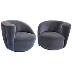 Pair of "Nautilus" Chairs by Vladimir Kagan
