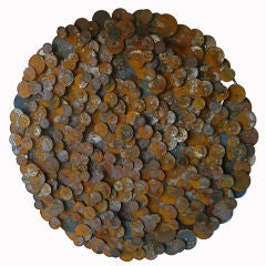 Rusted Metal Disc Sculpture