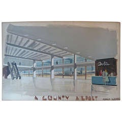 Architectural Rendering - 1960's Airport