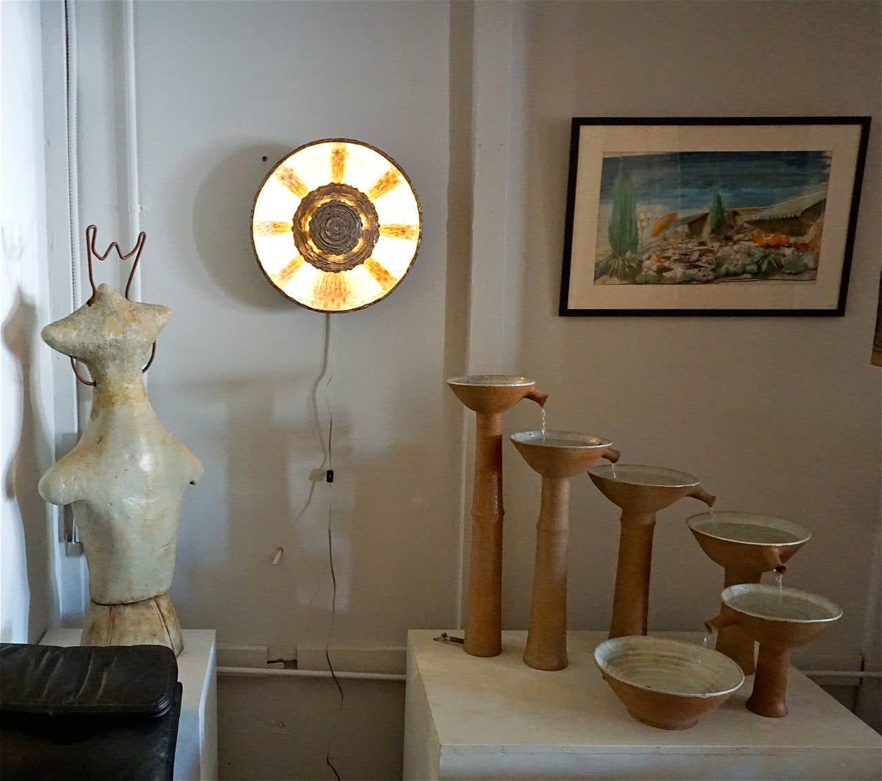 Mid-Century Modern Ceramic Wall Sconce by Sejer Pottery, Denmark