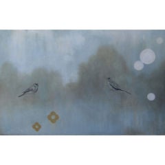 A Large Painting of Birds by Robin Harker