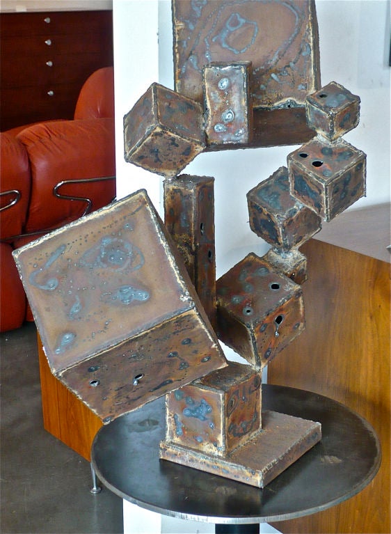 Cubist Sculpture By Frank Cota In Excellent Condition In Cathedral City, CA