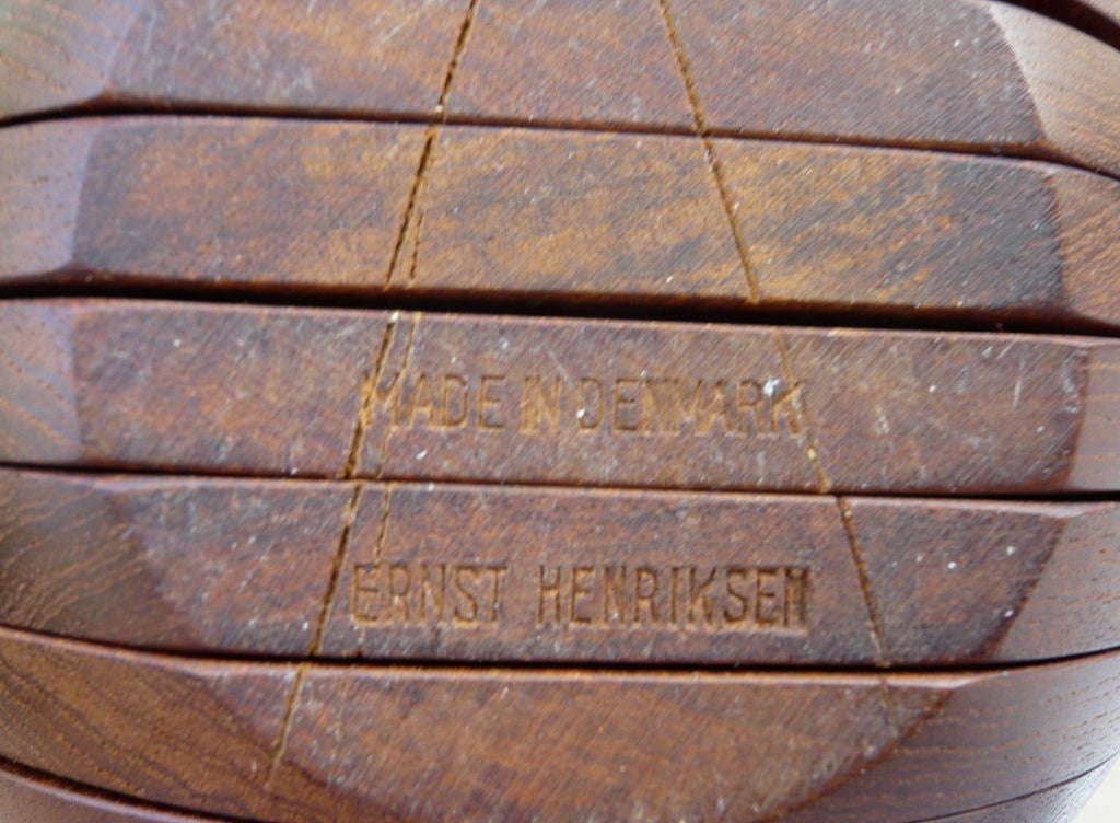 Teak Fish Sculpture/Coasters by Ernst Henriksen 1