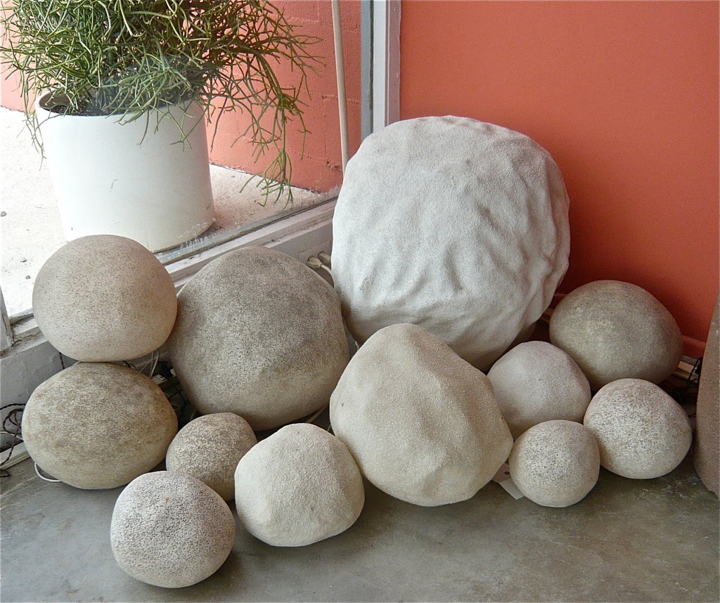 Rock Lamps by Cazenave or Singleton In Excellent Condition In Cathedral City, CA