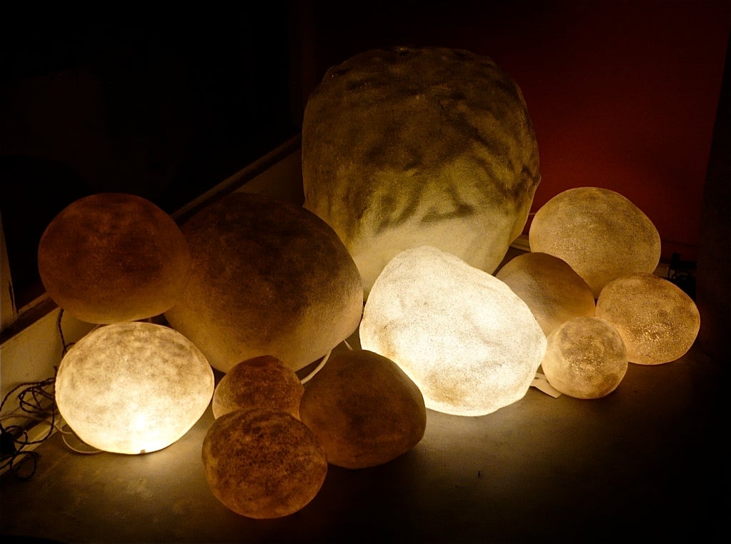 Mid-20th Century Rock Lamps by Cazenave or Singleton