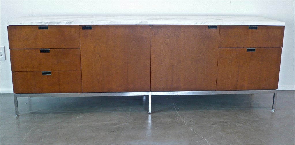 Florence Knoll Teak+Marble Credenza 5