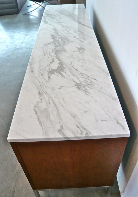Florence Knoll Teak+Marble Credenza 3