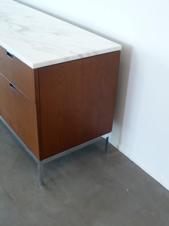 Florence Knoll Teak+Marble Credenza 4
