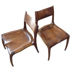 Pair of Handcrafted Side Chairs by Rick Pohlers