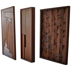 60's Redwood Assemblage Tryptych